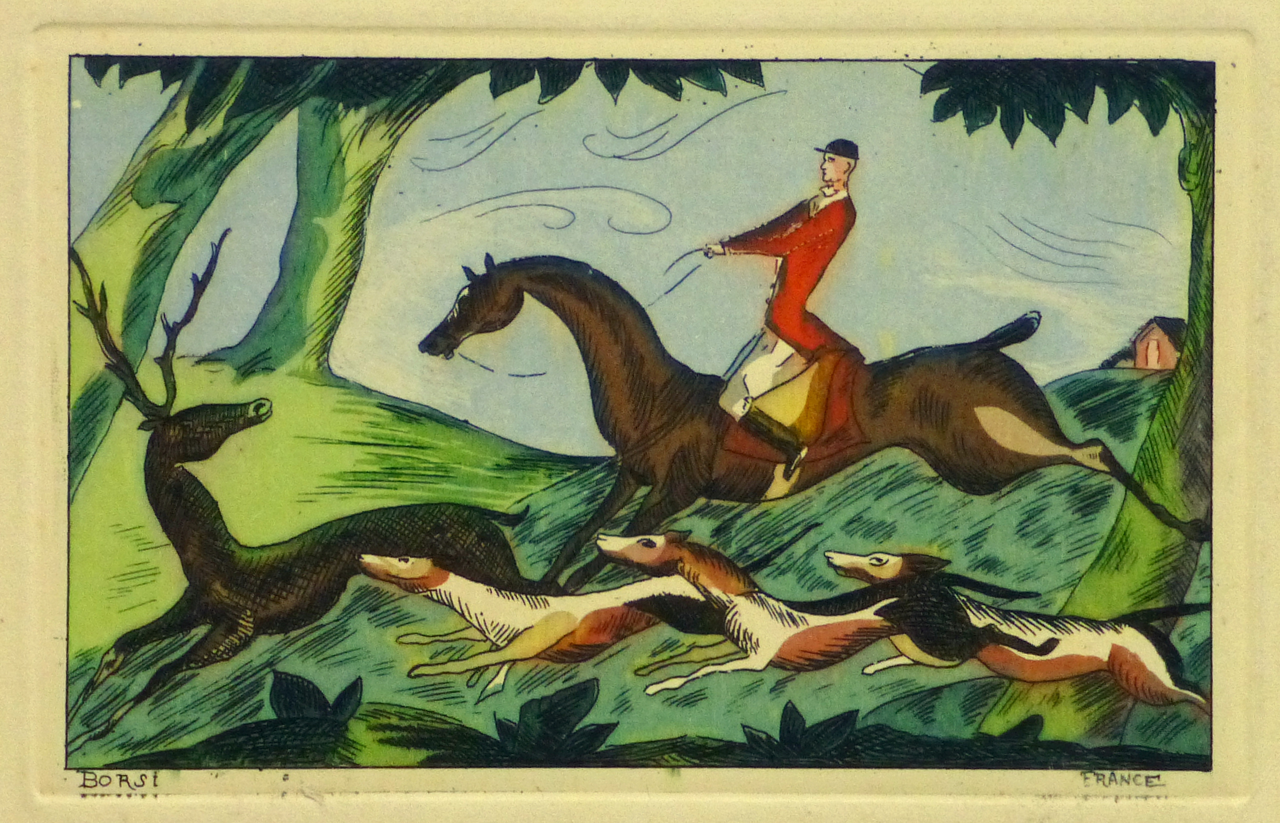Etching- The Pursuit, Circa 1920-main-10529M