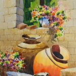 Watercolor Still Life - Peruvian Pottery 2011-main-10533M