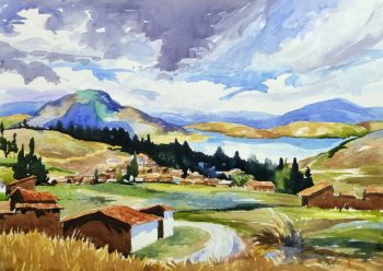 Watercolor Landscape - Lakeside Village, 2011-main-10539M
