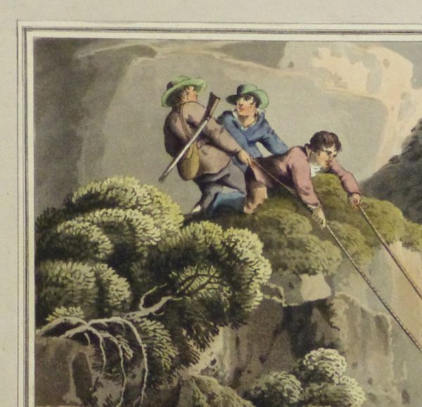 Aquatint Etching- Ascending the Rocks, 1813 -detail 2-10540M