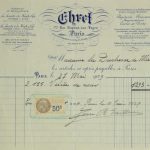 Duchess of Maillé Print Shop Receipt, 1929-main-10573M
