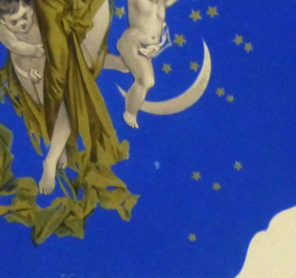 French Lithograph- Evening Frolics , circa 1880-detail-10646M
