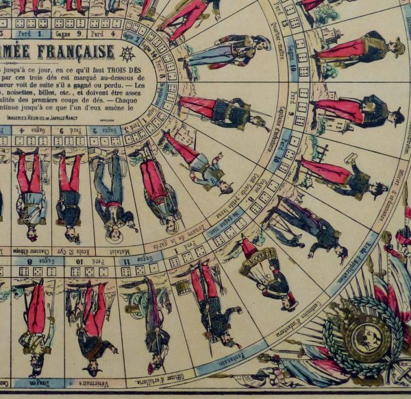 French Lithograph- Dice Game, Circa 1870-detail-10648M