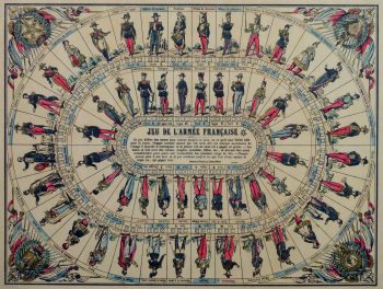 French Lithograph- Dice Game, Circa 1870-main-10648M