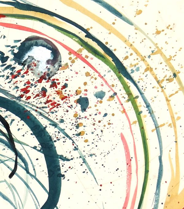 Abstract Watercolor - Rainbow, Circa 1970-detail-5939G