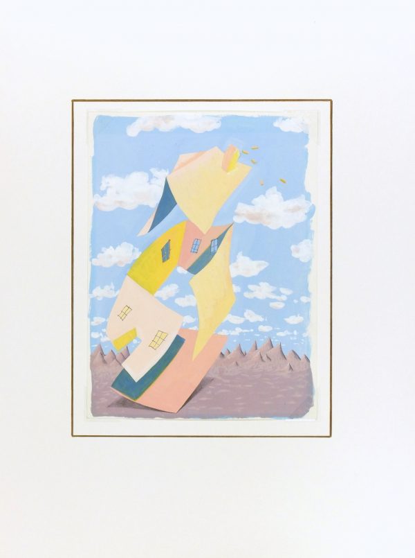 Abstract Acrylic - After Survage, Circa 1950-matted-5947G