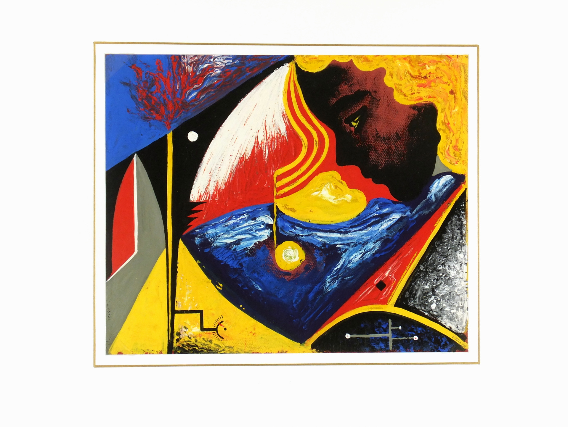 Abstract Acrylic - Visage, 1957-matted-5956G