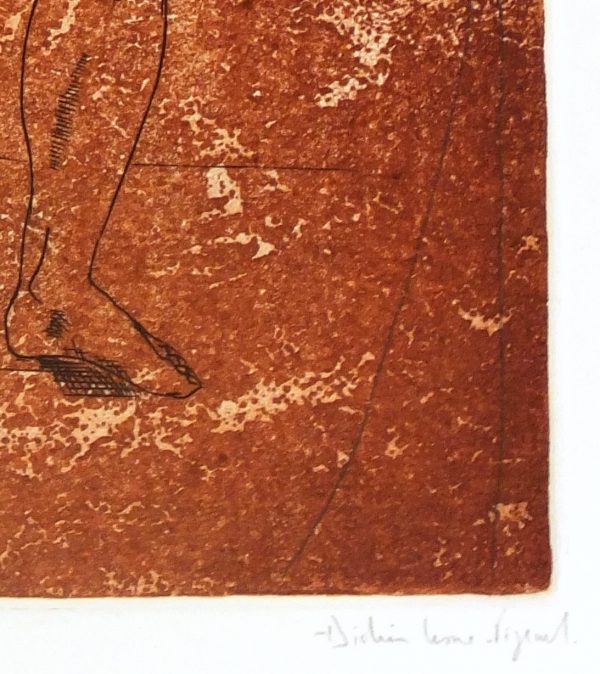 Aquatint Etching - La Corde, Circa 2000-detail 2-5998G