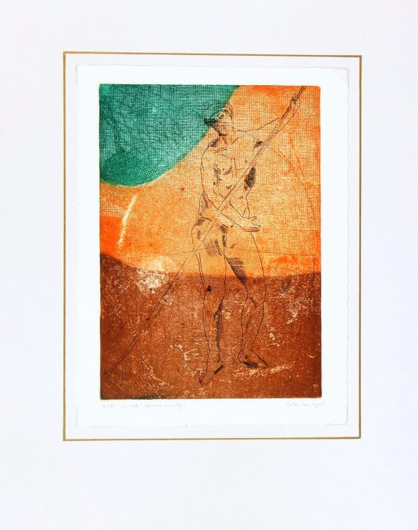 Aquatint Etching - La Corde, Circa 2000-matted-5998G
