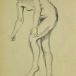 Charcoal Drawing - Female Nude, Circa 1930-main-6054G