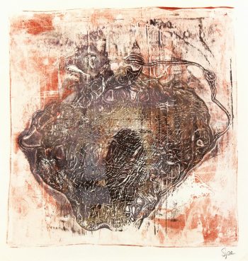 Abstract Acrylic Monotype- Web II, 2013-main-6344G