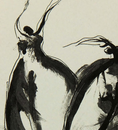 Abstract Ink Wash - Dancers, 2012-detail-6371G