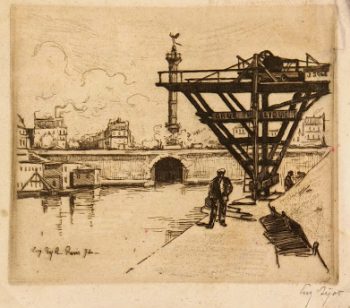 Etching - Parisian Harbor, Circa ?-main-7529G