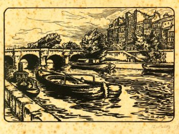 Woodcut - On the River, 1922-main-7538G