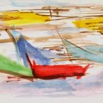 Watercolor Abstract - Boats-main-7540G