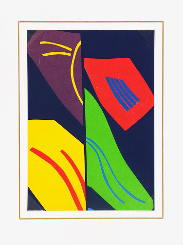 Abstract Print - Chromatic-matted-7545G