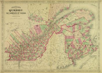 Quebec, Canada Map, 1868-main-9358K