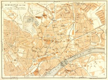 Newcastle England Map, 1927-main-7320K