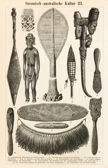 Pacific Islander Culture Print, Circa 1880-main-7423K