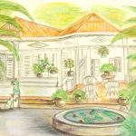 Watercolor Landscape - Island Retreat, Circa 1960-main-7855K