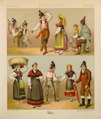 Clothing of Galicia Spain Print, 1888-main-8171K