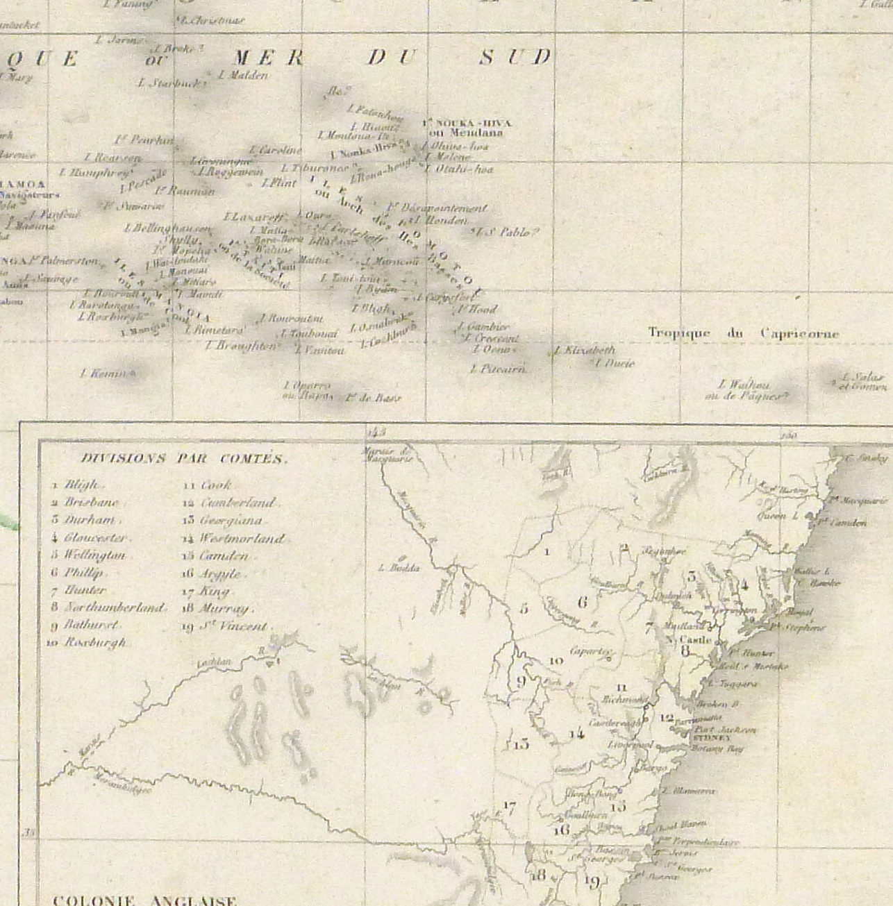 Pacific Ocean Map, 1842-detail-8829K