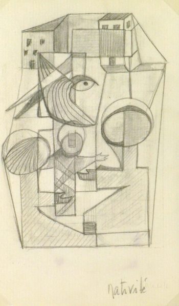 Abstract Drawing - Nativité, Circa 1930-main-9161K