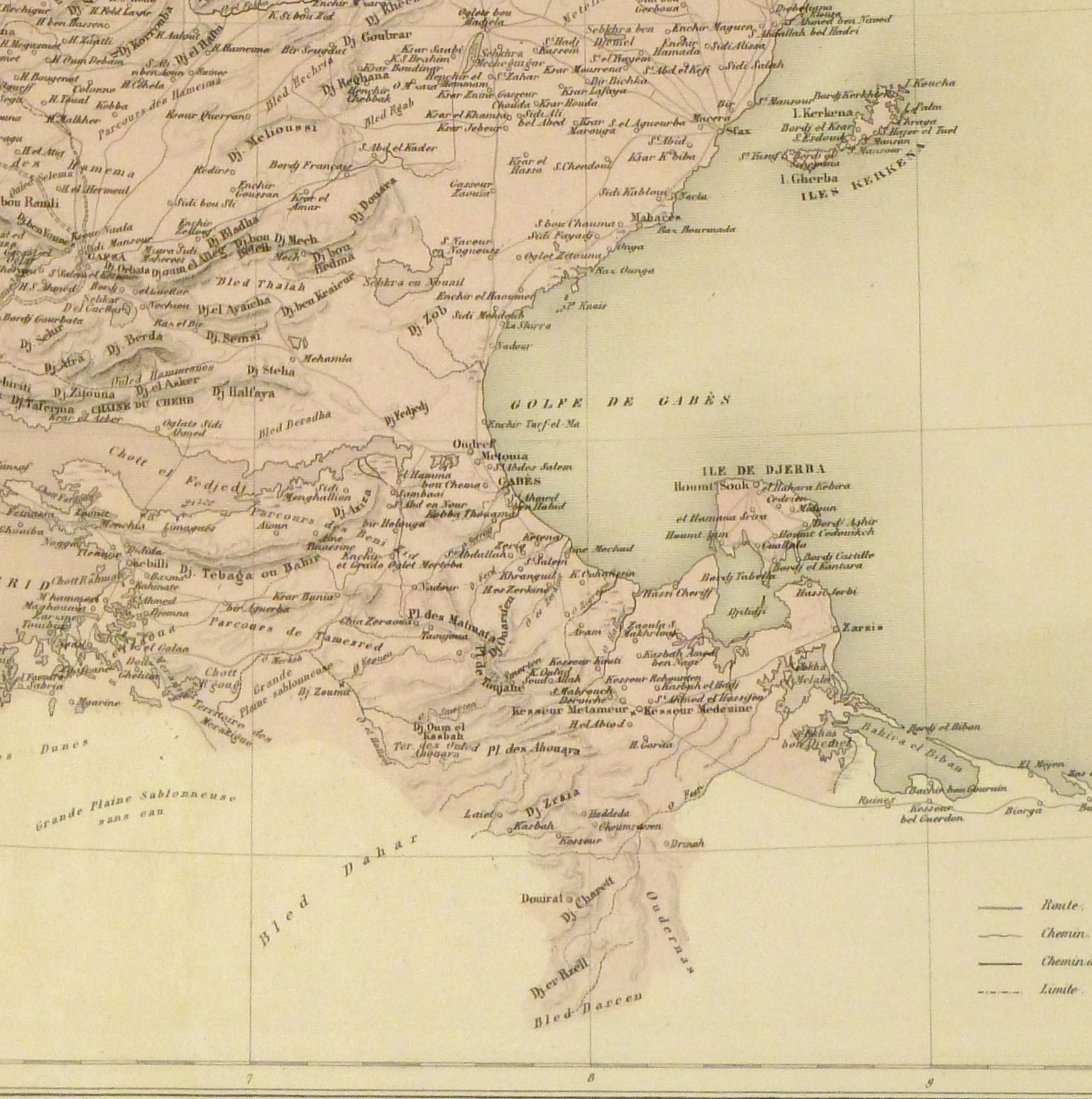 Tunisia Map, 1904-detail-9366K