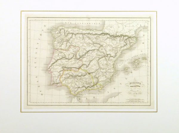 Map of Ancient Spain, 1838-matted-9401K