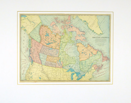 Canada Map, 1899-matted-9430K