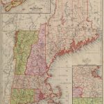 Vintage New England Map, 1860-main-9472K