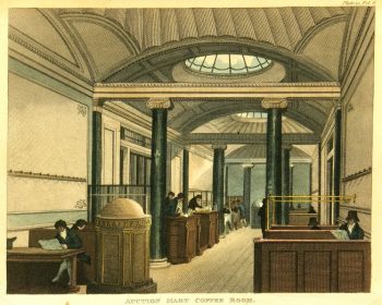 English Coffee Shop Engraving, Circa 1811-main-K4982