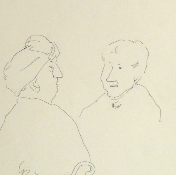 Pen & Ink Drawing - The Ladies, 1957 - Image 2