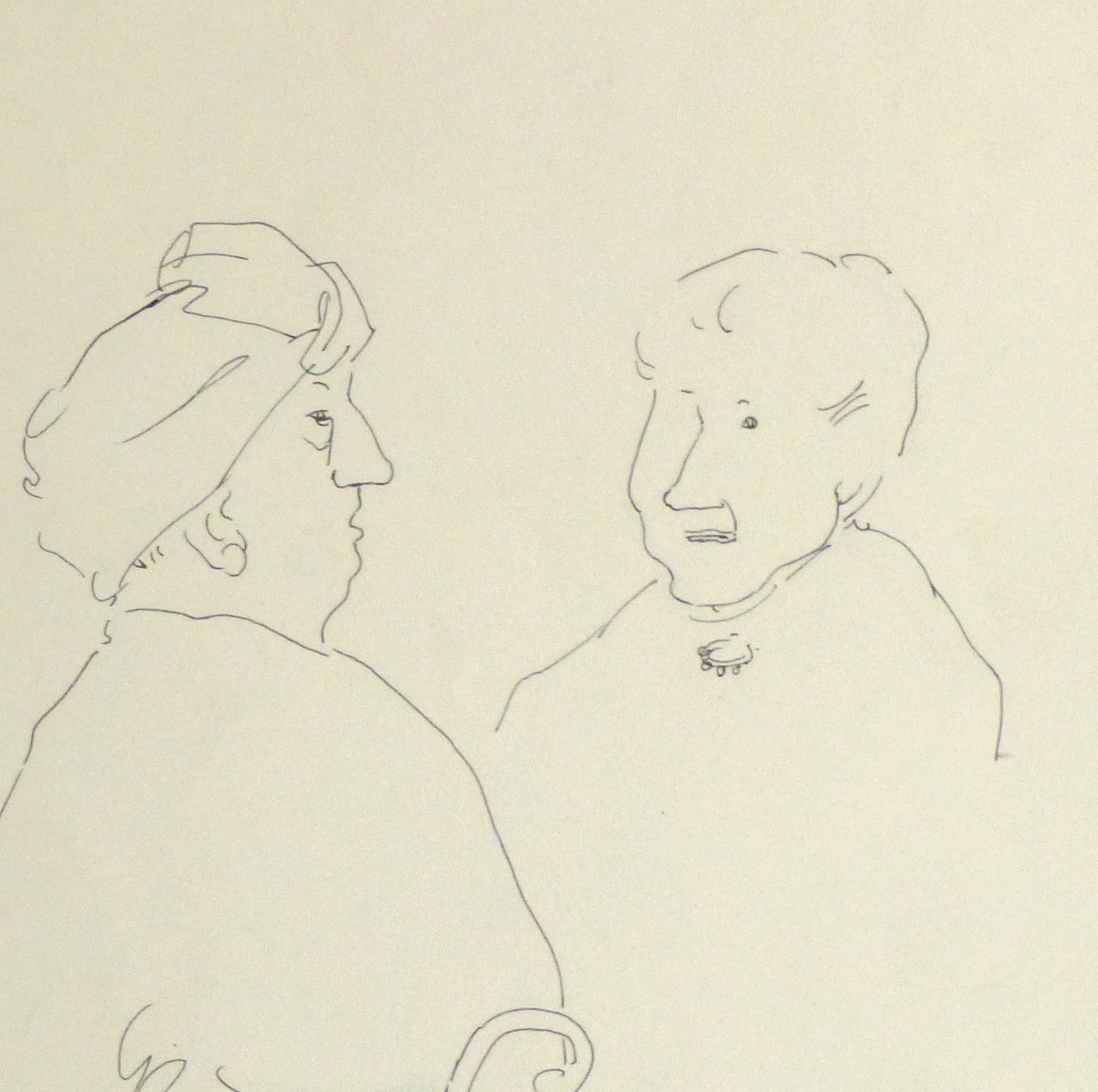 Pen & Ink Drawing - The Ladies, 1957 - Image 2