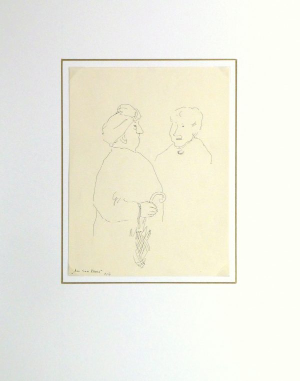 Pen & Ink Drawing - The Ladies, 1957 - Image 4