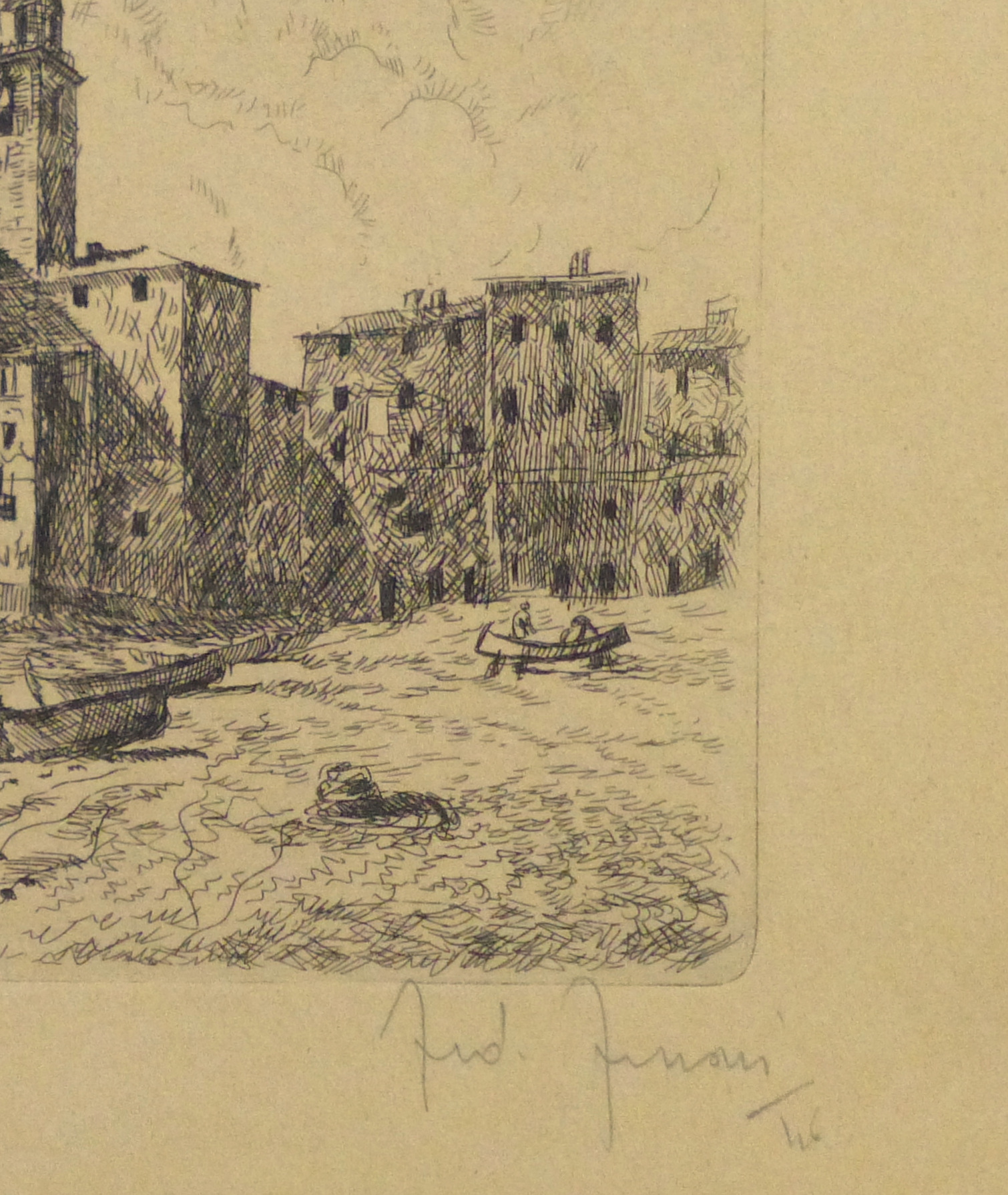 Etching - Distant Shores, 1946-detail-10757M