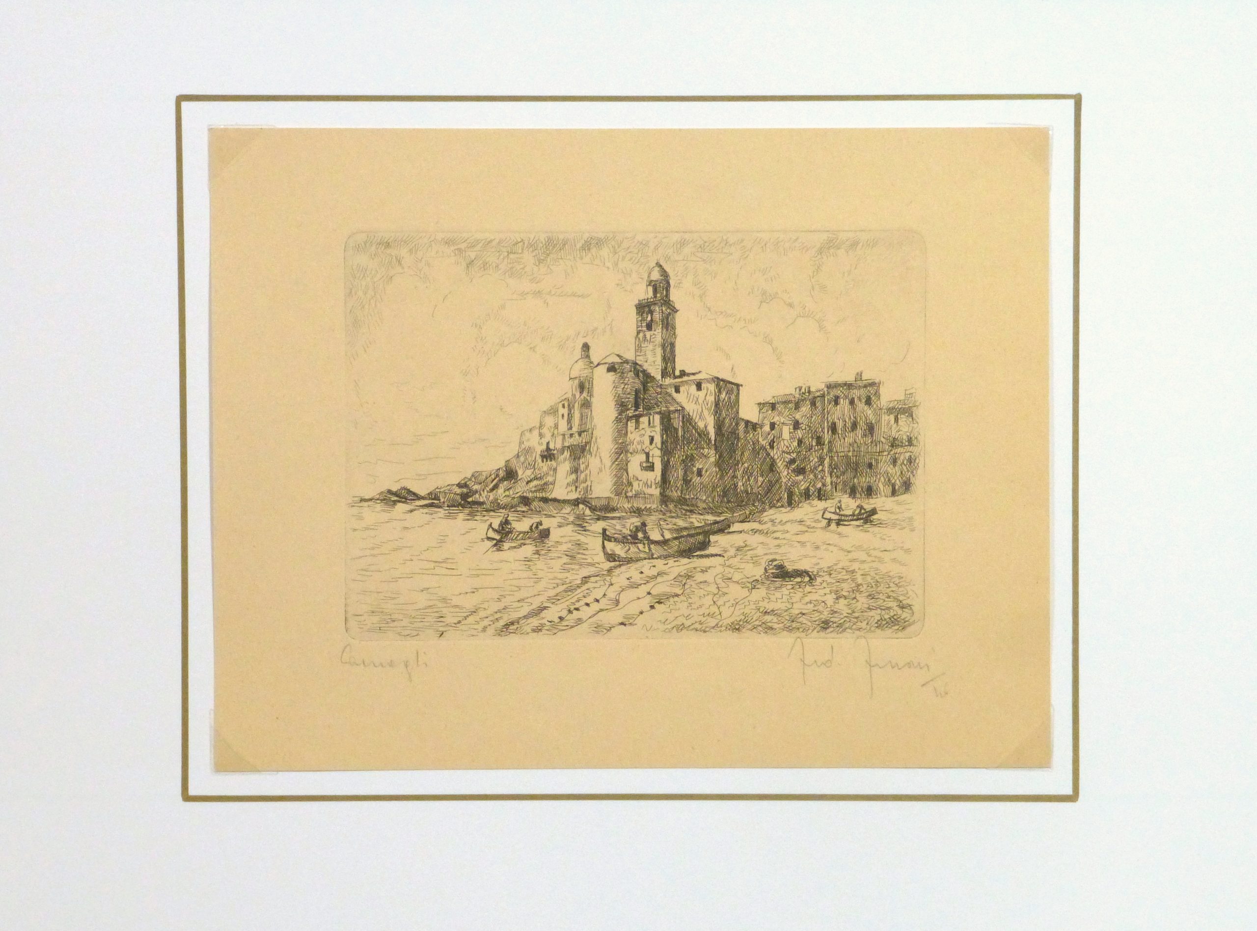 Etching - Distant Shores, 1946-matted-10757M