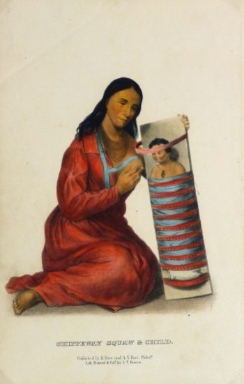 Chippewa Indian & Child Print, 1858-main-5104K
