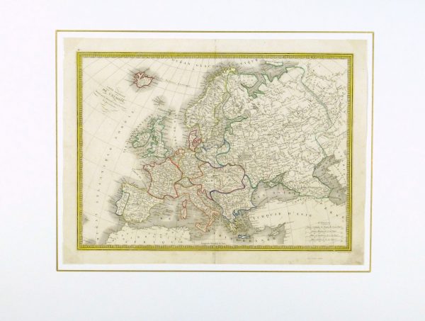 Europe Map, 1842-matted-8825K