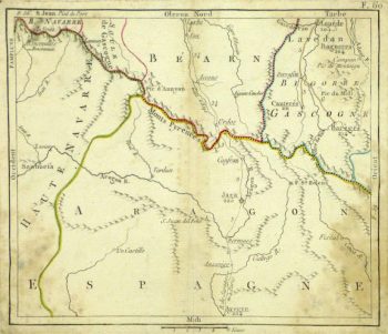 Map of the Pyrenees, Circa 1750-main-9433K