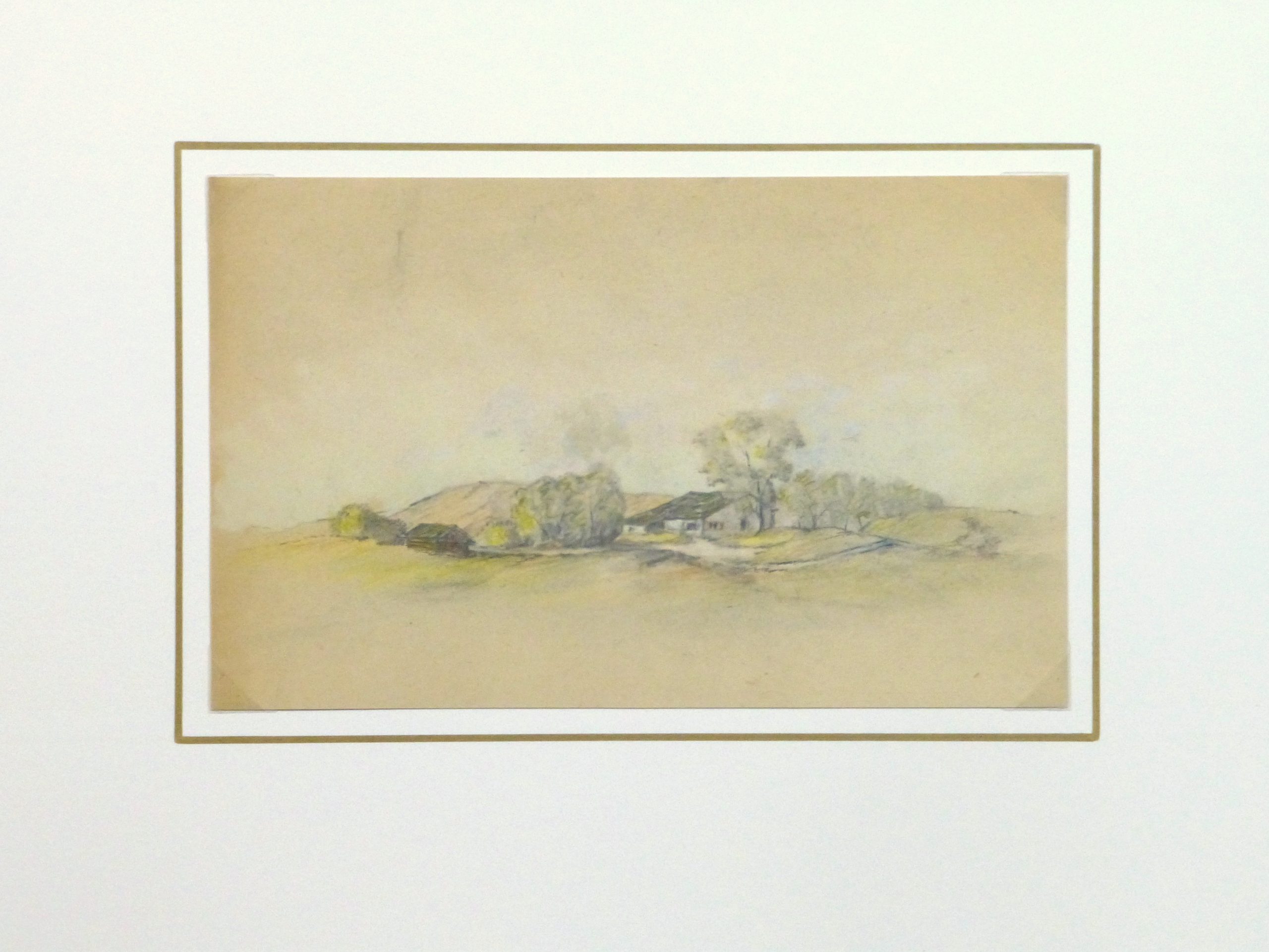 Country Drawing, Circa 1910-matted-kla1721