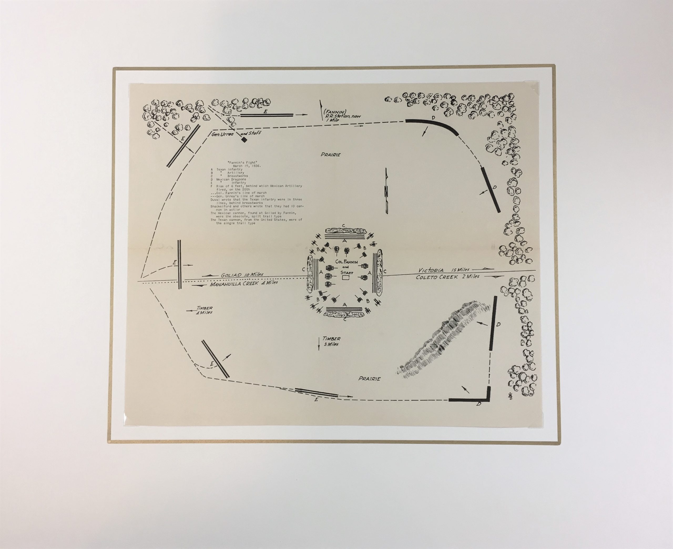 Battle of Coleto, Texas Revolution Military Map, 1938 - Image 2