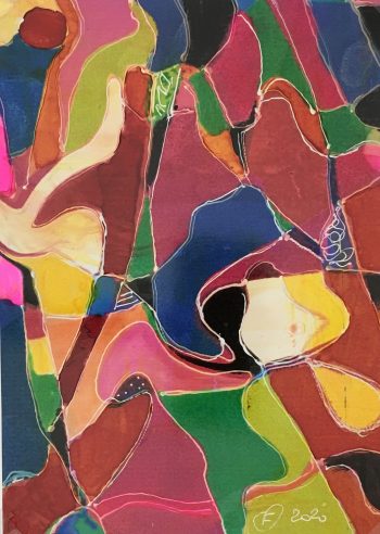 Abstract Modern "Vitrales" - Signed F, 2020