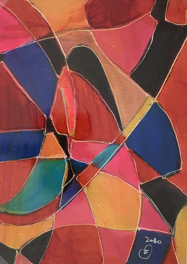 Abstract Modern "Vitrales" - Signed F, 2020