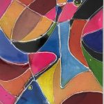 Abstract Modern "Vitrales" - Signed F, 2020