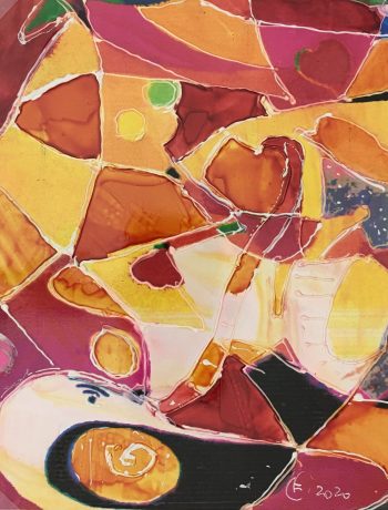 Abstract Modern "Vitrales" - Signed F, 2020