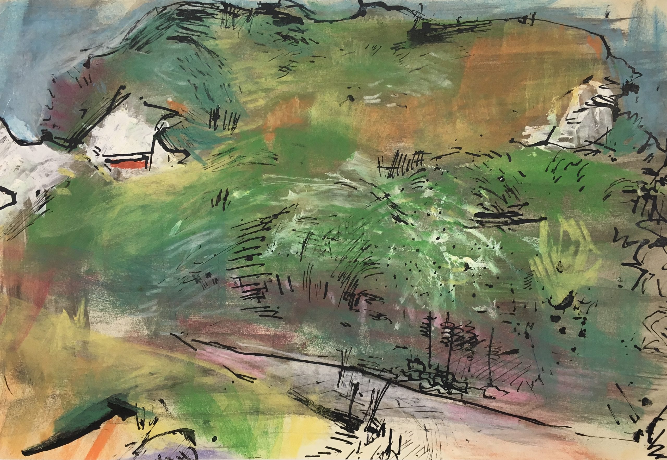 England South Coast, Modern Landscape - Robert Kitts, c.1950