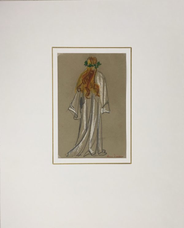 Fashion Drawing - Druidesse Theater Costume, S. Lecoconnier, c.1925 - Image 2