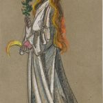 Fashion Drawing - Druidesse Theater Costume, S. Lecoconnier, c.1925