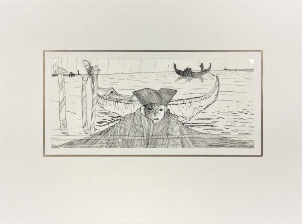 Pen & Ink - Carnevale, Venice, Italy, 1980s